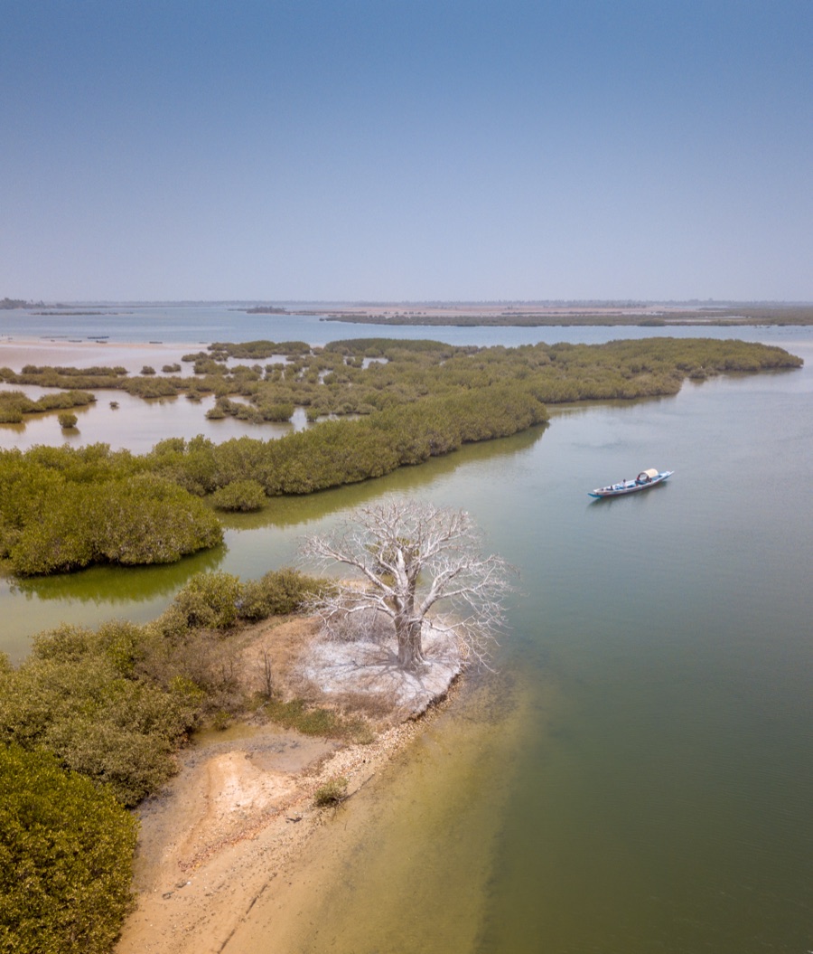 Delta vu du ciel, vue verticale par drone