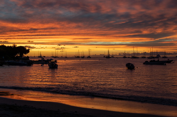 Coucher de soleil sur le port, Martinique