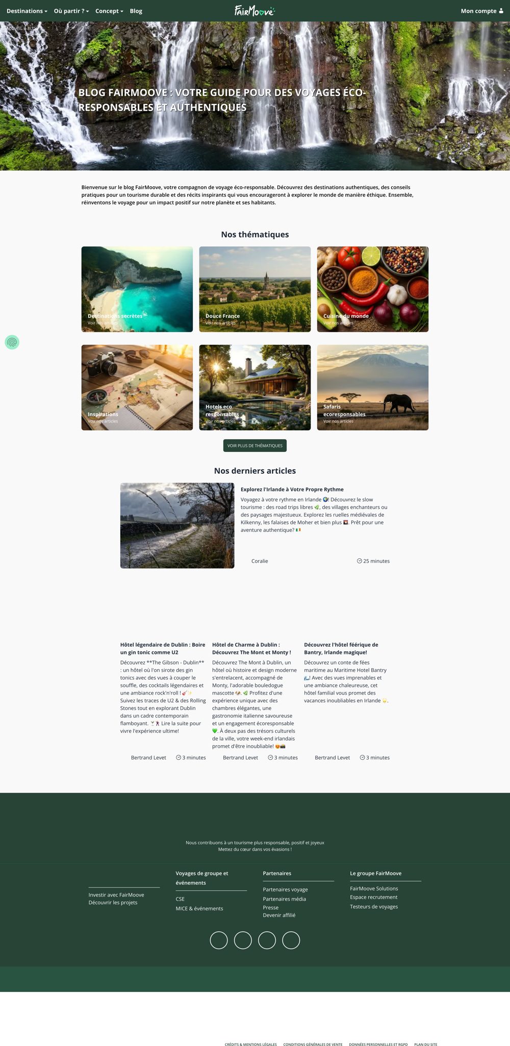 Blog éditorial de Fairmoove, agence de voyage engagée sur le tourisme durable